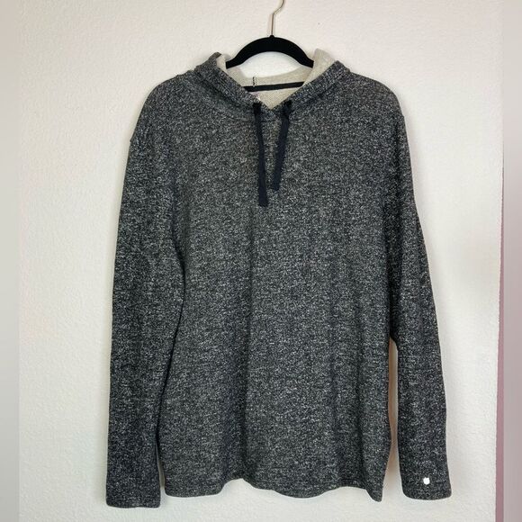 Fabletics Hoodie w/ from side zipper cozy! Black speckled warmer weight - Picture 1 of 8